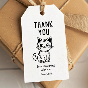 Custom colours kat thank you gift tags