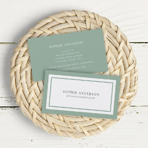Custom Colours Modern Classic White Centre V4 Business Card