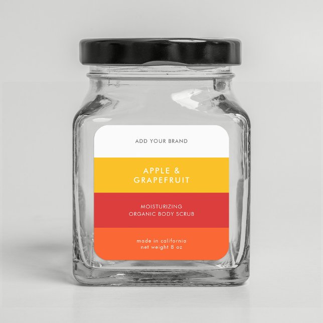 Custom Colours Modern Colour Block Product Label (Creator Uploaded)