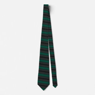 Custom Colours Modern Striped Neck Tie - Blue Gree