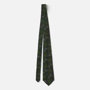 Custom Colours Neck Tie Art Pattern - Green