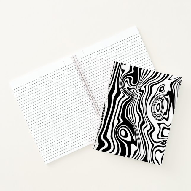 Custom Colours Notebook with Abstract Waves (Inside)
