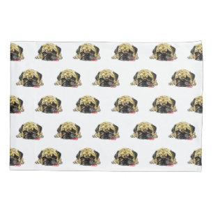 Custom Colours Pillow Case Funny Pug Dog