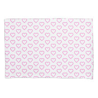 Custom Colours Pillow Case with Hearts - Love