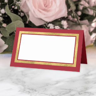 Custom Colours with Classic Gold Border Place Card