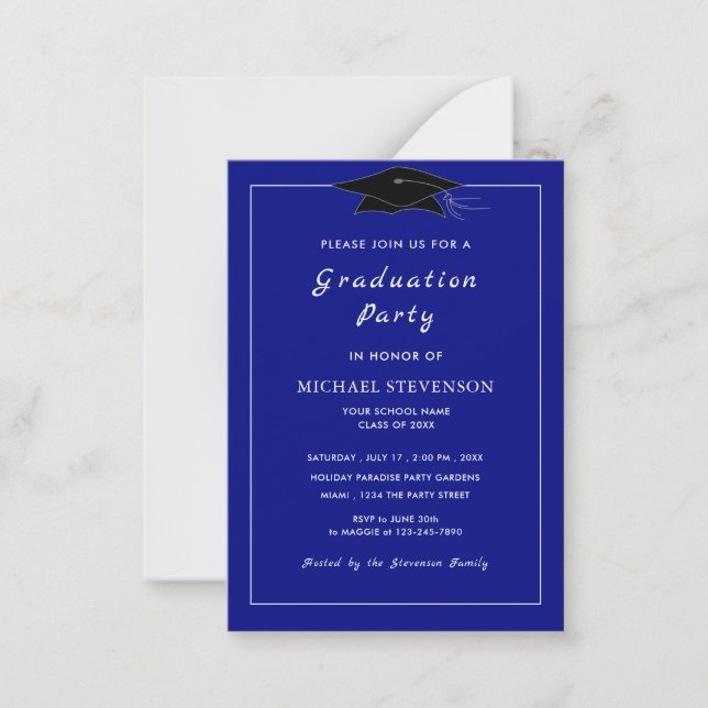 Custom Colours Your Graduation Invitations Example (Front)