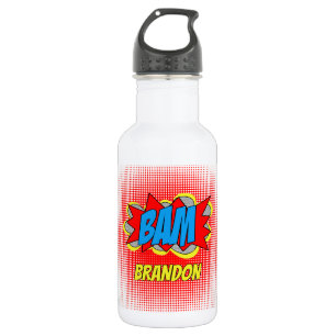 Custom Comic Book Pop Art BAM! Illustration 532 Ml Water Bottle