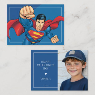 Custom Comic-Style Superman Photo Valentine Card