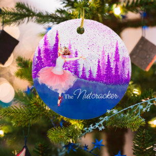 Custom commemorative Nutcracker Ballet keepsake Ceramic Tree Decoration