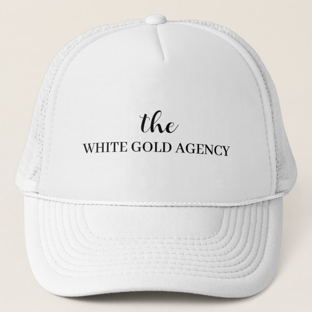 Custom Company Branded Corporate Identity Style Trucker Hat (Front)