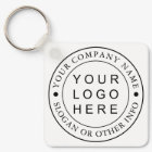 Custom Company Business Circle Logo Keychain