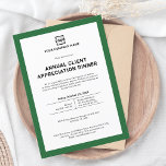 Custom Company Business Corporate Event Green Invitation<br><div class="desc">Easily customise this professional corporate event invitation with your own logo and text. You can even change the background colour to match your branding colours.</div>