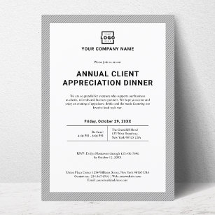 Custom Company Business Corporate Event Party Grey Invitation