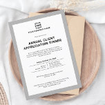 Custom Company Business Corporate Event Party Grey Invitation<br><div class="desc">Easily customise this professional corporate event invitation with your own logo and text. You can even change the background colour to match your branding colours.</div>
