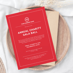Custom Company Business Corporate Event Party Red Invitation