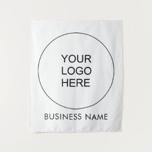 Custom Company Business Logo Add Text Template Tapestry