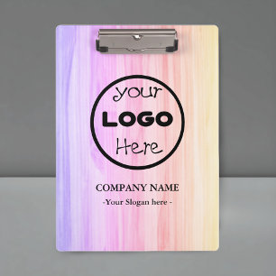 Custom Company Business Logo Blush Pink  Clipboard