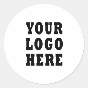 Custom Company Business Logo  Classic Round Sticker