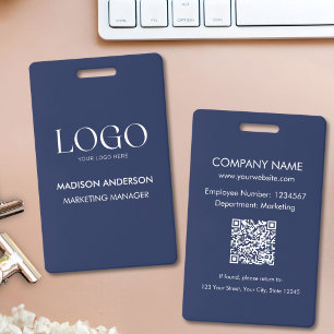 Custom Company Business Logo Employee Staff Name ID Badge