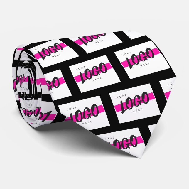 Custom Company Business Logo Promotional Pattern N Tie (Rolled)