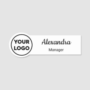 Custom Company Business Logo Script Name Job Title Tag