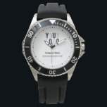 Custom Company Business Logo Watch<br><div class="desc">Modern black company logo watch with a custom name and a website/tagline. Perfect for promoting your business.</div>