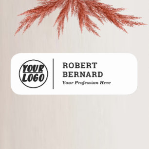 custom company business logo with title Modern Name Tag