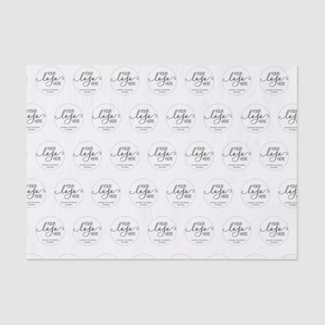 Custom Company Business Personal Logo Branding Tissue Paper (Front)