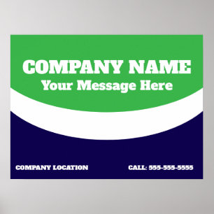 Custom Company Custom Message Address Phone Poster