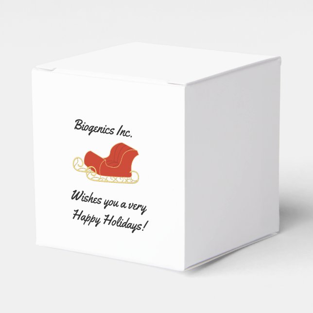 Custom Company Holiday Client/Employee Gift Favour Box (Front Side)