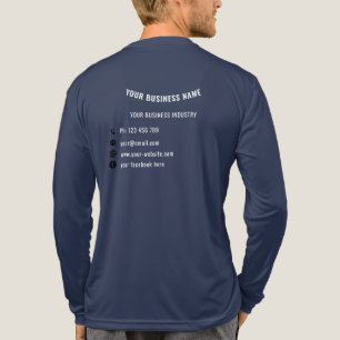 Custom Company Info Personalised Business Template Tri-Blend Shirt