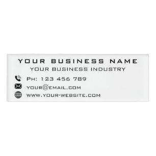 Custom Company Info Your Business Name Tag