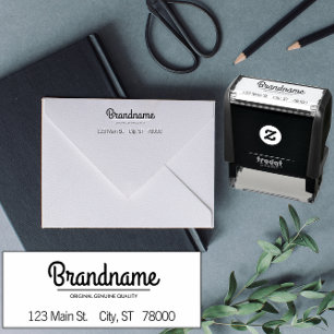Custom Company Logo Address Self-inking Stamp