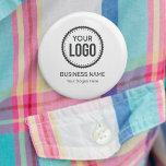 Custom Company Logo And Slogan With Promotional 6 Cm Round Badge<br><div class="desc">Personalise a button with this simple and minimalist template,  and promote your Company or Business to Increase leads and generate more sales. Add your details,  All text style,  colours,  sizes can be modified to fit your needs. If you need help or matching items,  please contact me</div>
