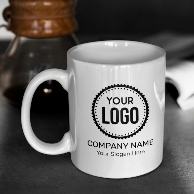 Custom Company Logo And Slogan With Promotional Coffee Mug (Creator Uploaded)