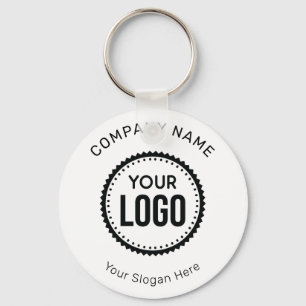 Custom Company Logo And Slogan With Promotional Key Ring