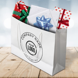 Custom Company Logo And Slogan With Promotional Large Gift Bag