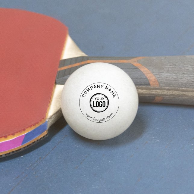 Custom Company Logo And Slogan With Promotional Ping Pong Ball (Creator Uploaded)