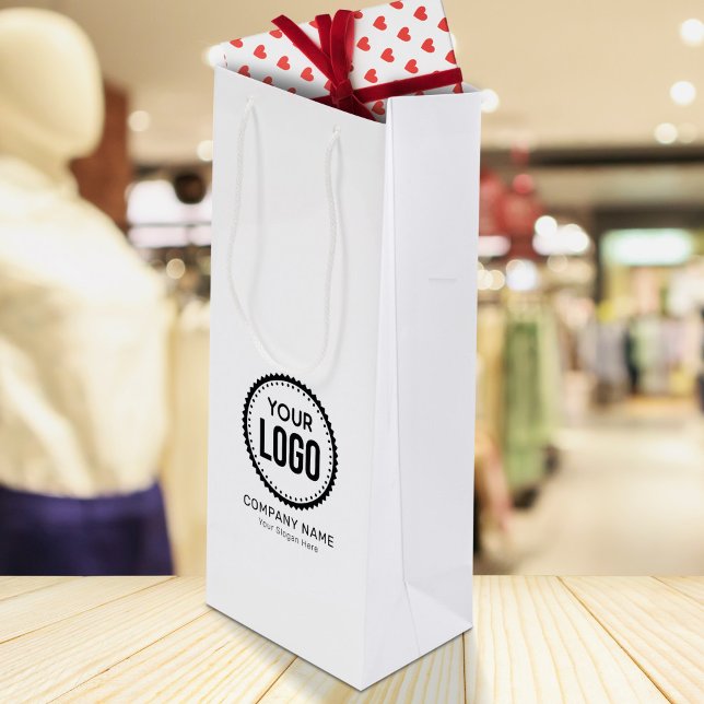 Custom Company Logo And Slogan With Promotional Wine Gift Bag (Creator Uploaded)