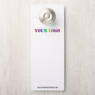 Custom Company Logo and Text Business Door Hanger