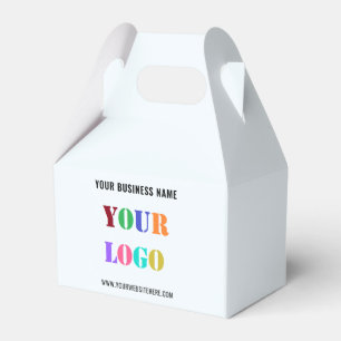 Custom Company Logo and Text Business Favour Box