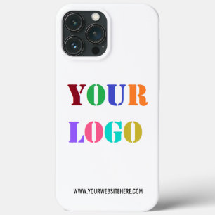 Custom Company Logo and Text Business iPhone Case