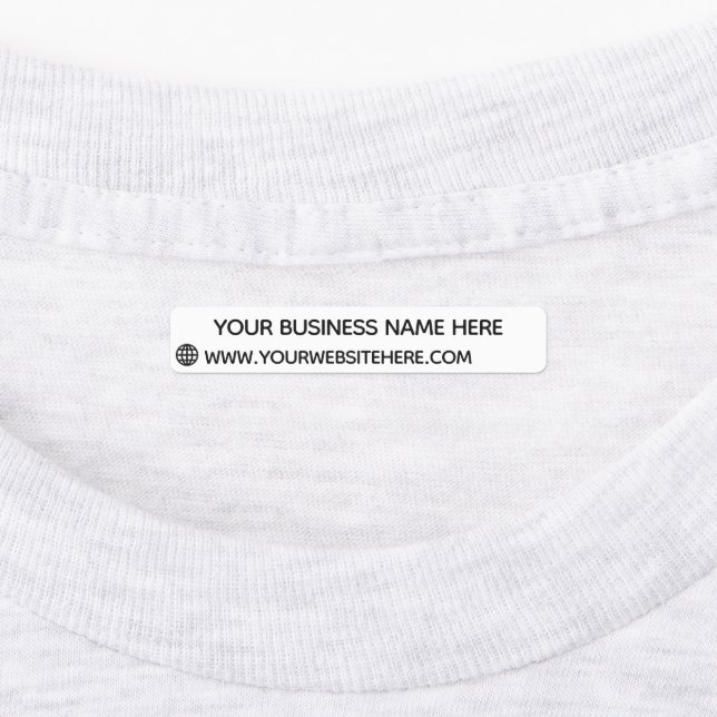 Custom Company Logo and Text Business Labels (Affixed)
