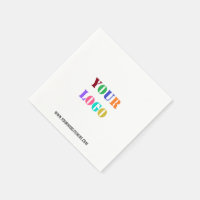 Custom Company Logo and Text Business Napkins