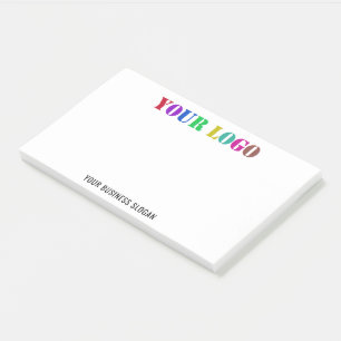 Custom Company Logo and Text Business Sticky Notes
