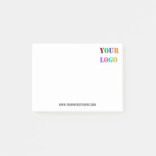 Custom Company Logo and Text Business Sticky Notes