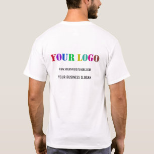 Custom Company Logo and Text Business T-Shirt