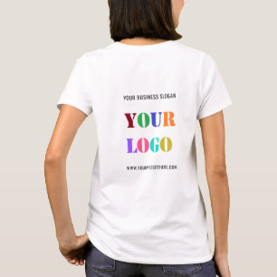 Custom Company Logo and Text Business T-Shirt