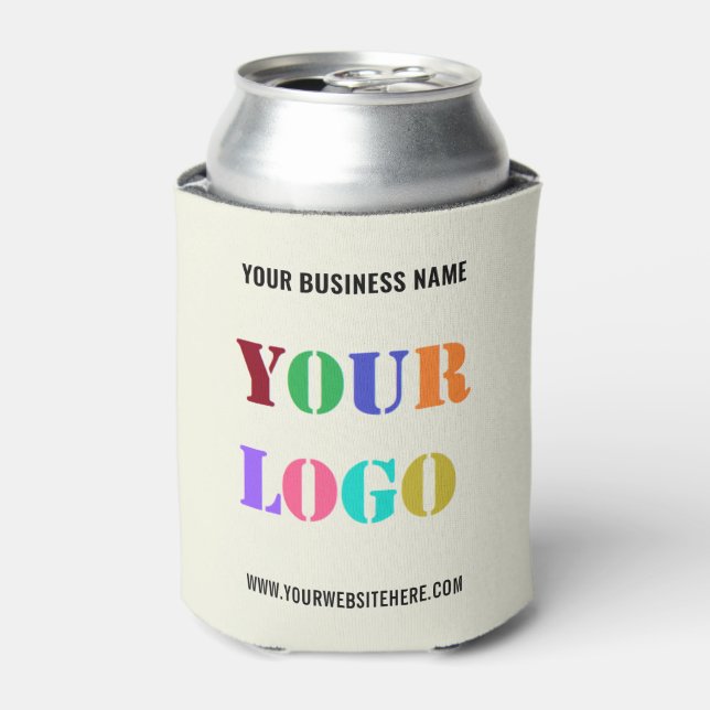 Custom Company Logo and Text Can Cooler Your Colou (Can Front)