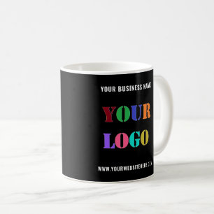 Custom Company Logo and Text Coffee Mug Example